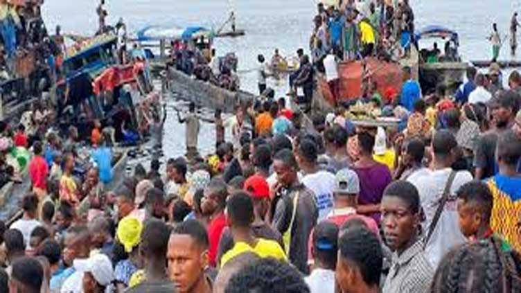 At least 148 people die after boat catches fire in Congo, media reports say